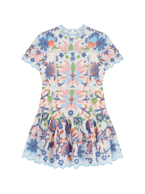 MARLO floral-embroidered dress