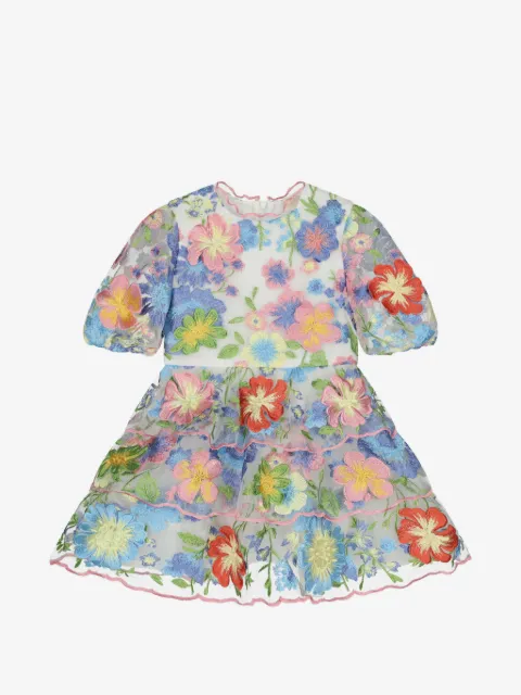 MARLO floral-embroidered dress