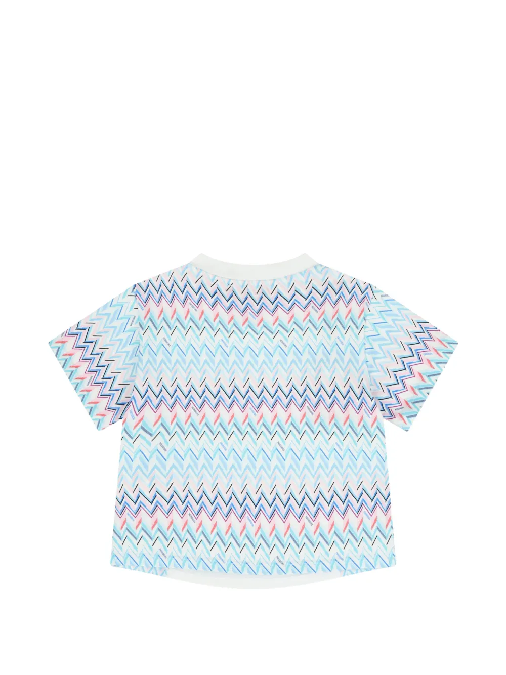 Missoni Kids T-shirt met zigzag patroon Wit