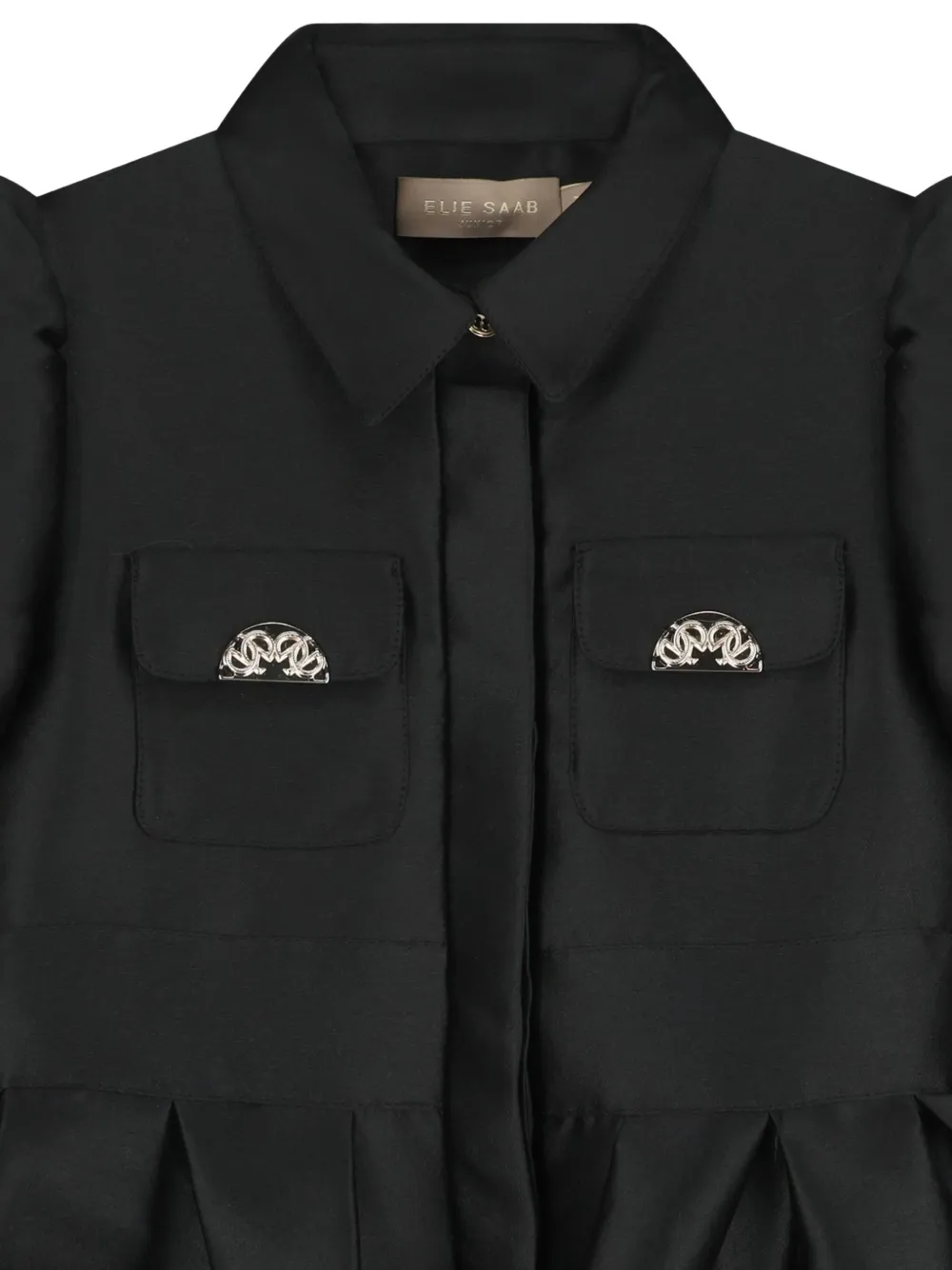 ELIE SAAB JUNIOR Jurk met pofmouwen Zwart