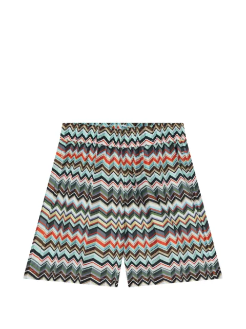 Missoni Kids Bermuda de praia com padronagem chevron
