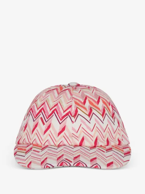 Missoni Kids zig-zag pattern baseball hat