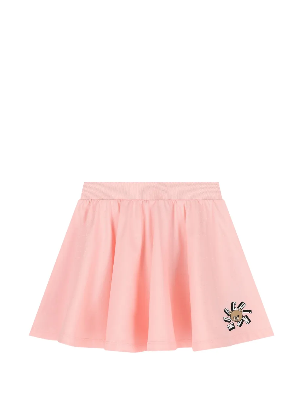 Moschino Kids teddy appliqué skirt - Rosa