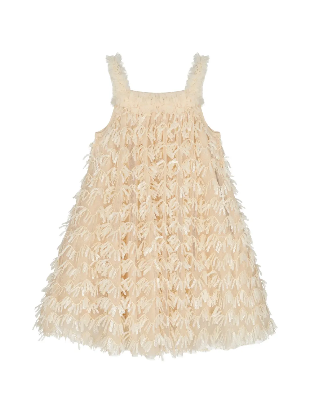 ANGEL'S FACE KIDS Alison jurk met pailletten en ruches Beige