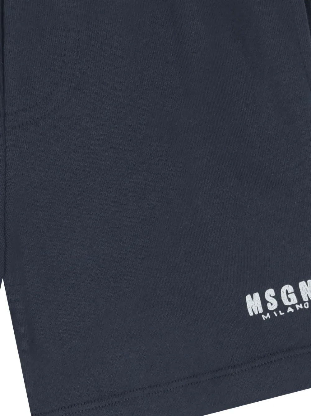  Msgm Kids Drawstring Shorts - Blue 