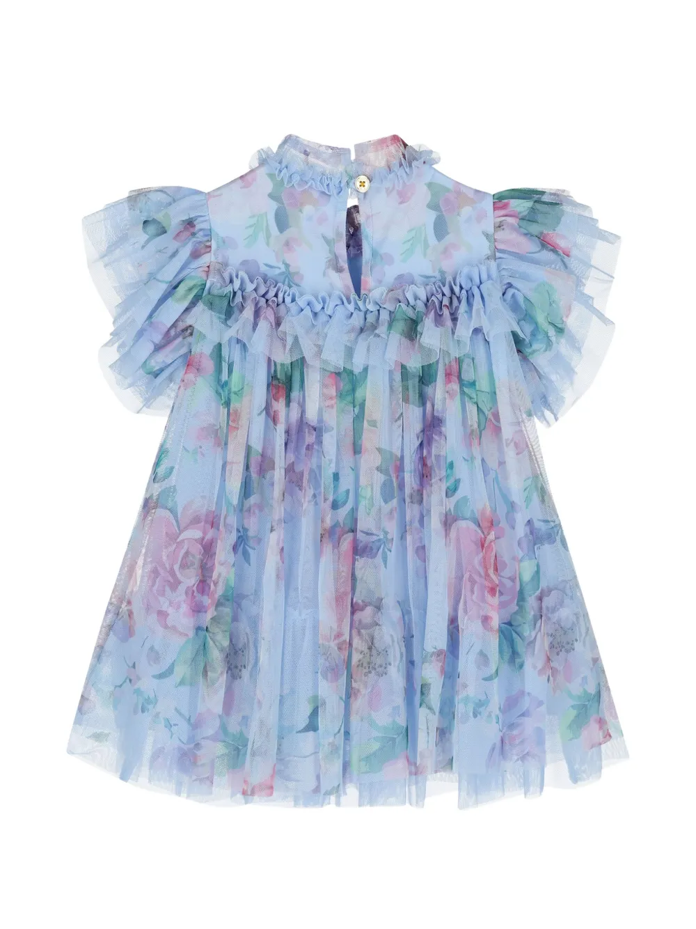 ANGEL'S FACE KIDS ruffled floral dress - Blu