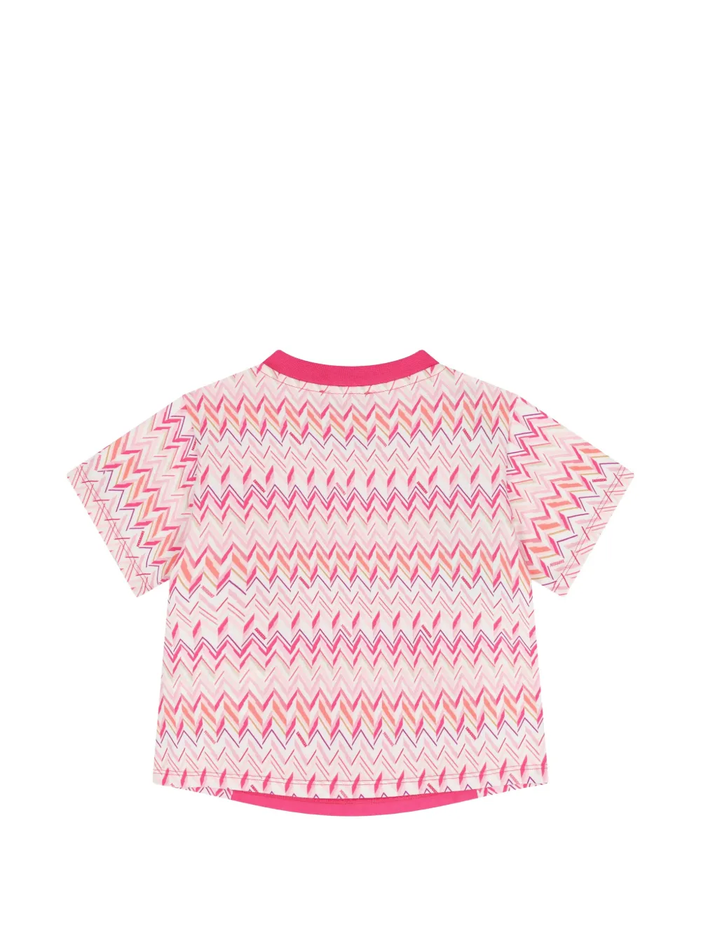 Missoni Kids T-shirt met zigzagprint Roze