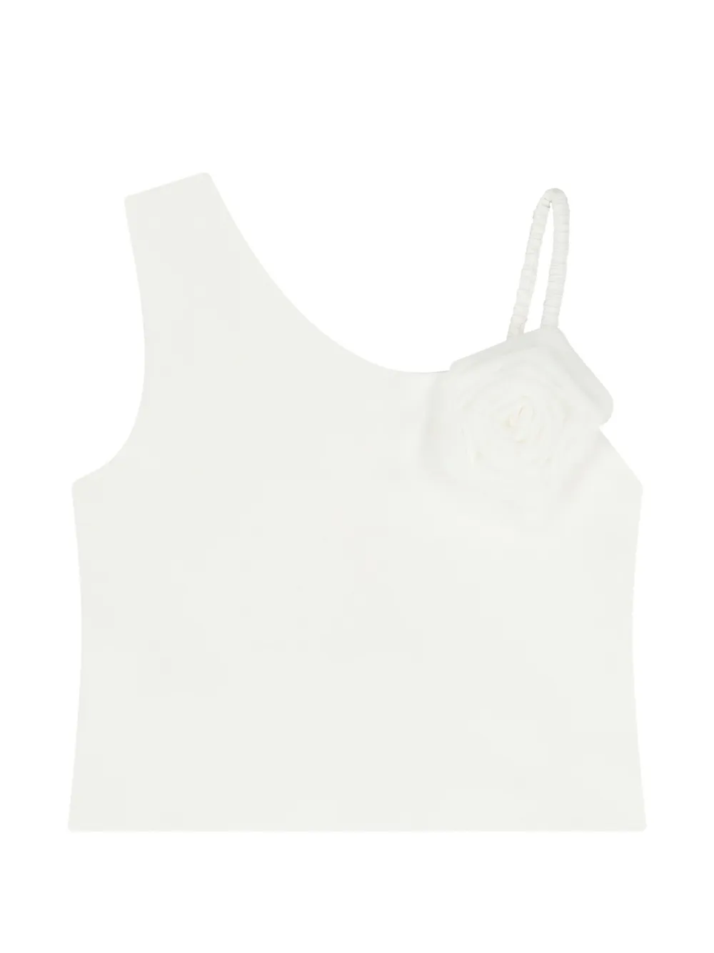 ANGEL'S FACE KIDS flower one-shoulder top - Bianco
