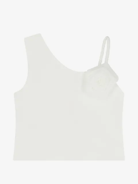 ANGEL'S FACE KIDS flower one-shoulder top