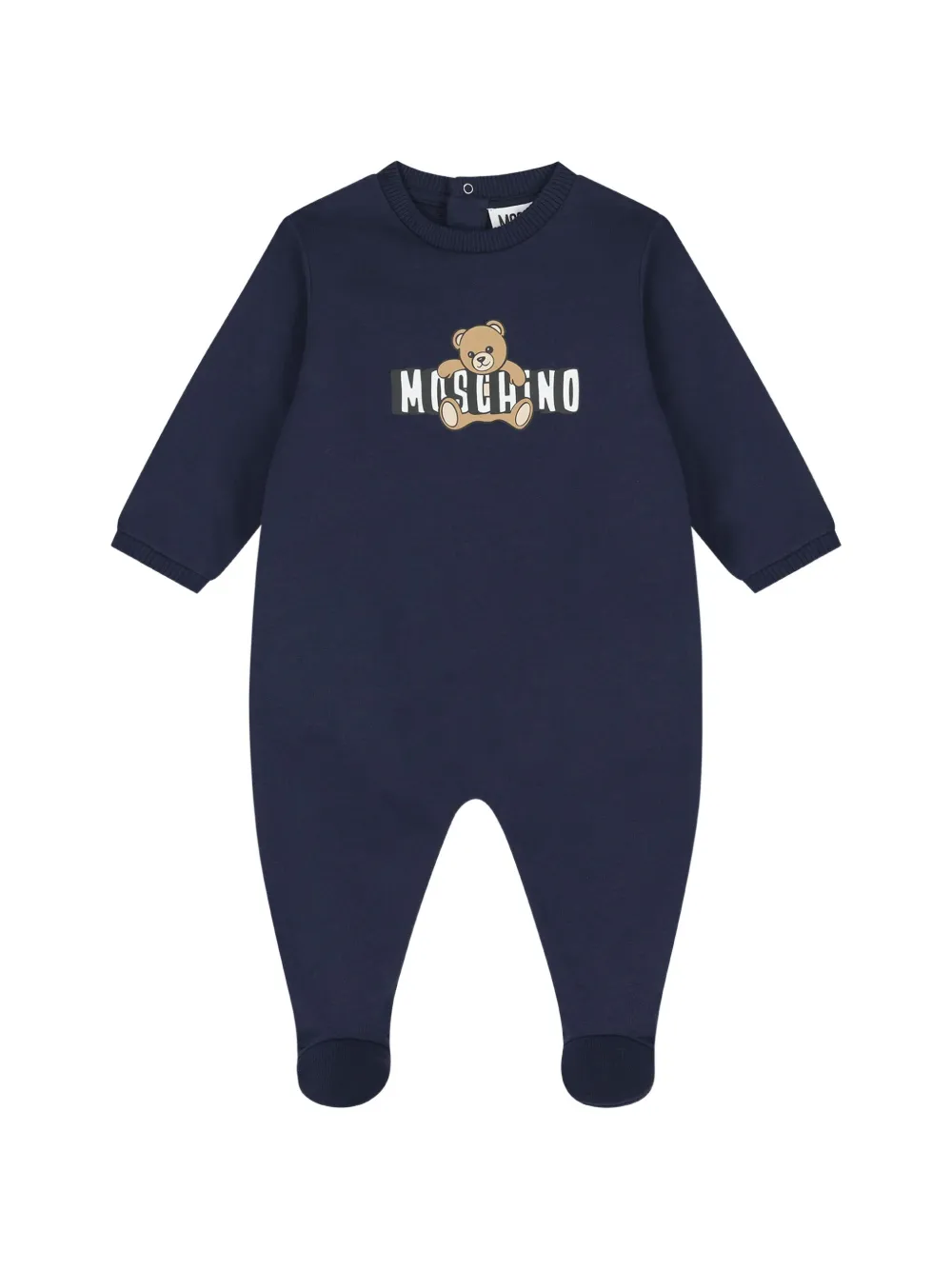 Moschino Kids Strampler mit Bärenmotiv - Blau