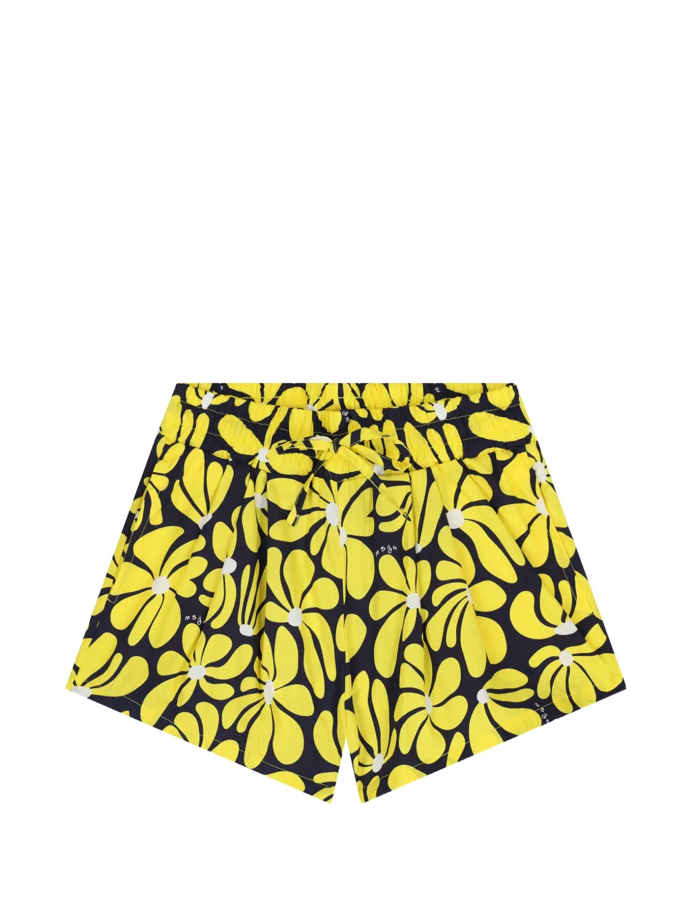 MSGM Kids floral print shorts - Blu