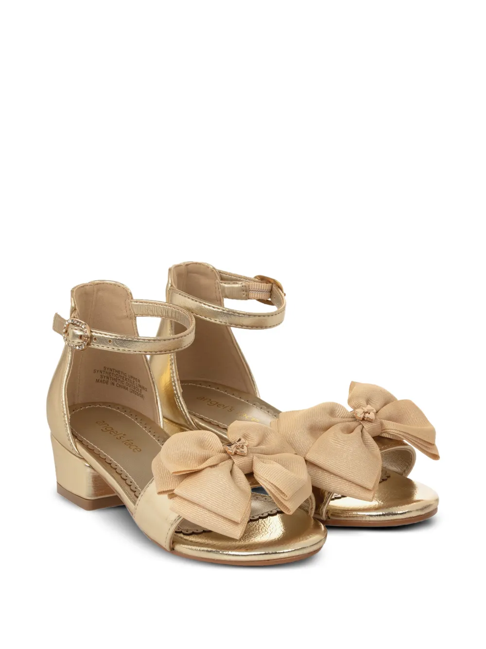 ANGEL'S FACE KIDS bow buckle sandals - Oro