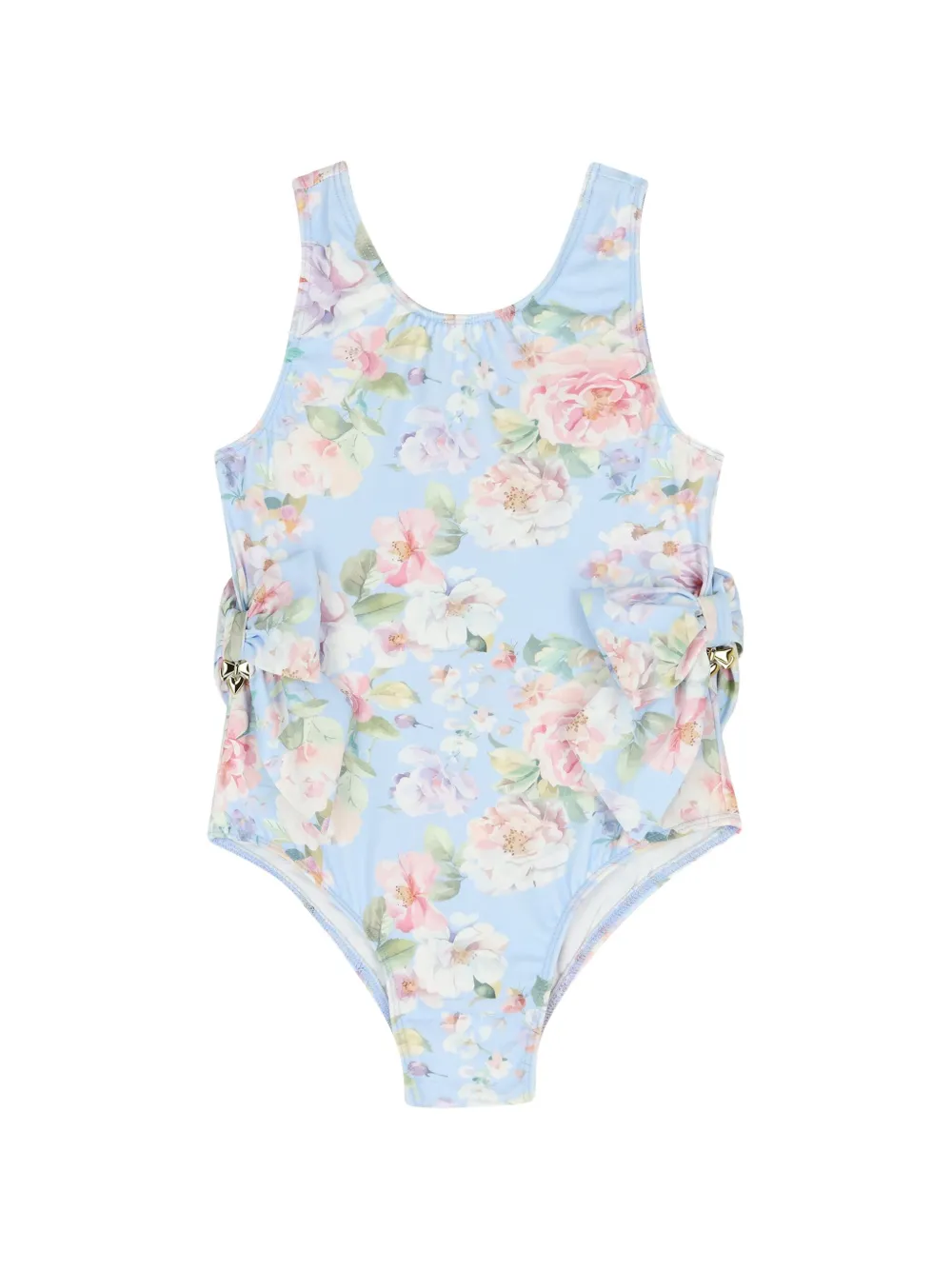 ANGEL'S FACE KIDS Costume da bagno a fiori con fiocco - Blu