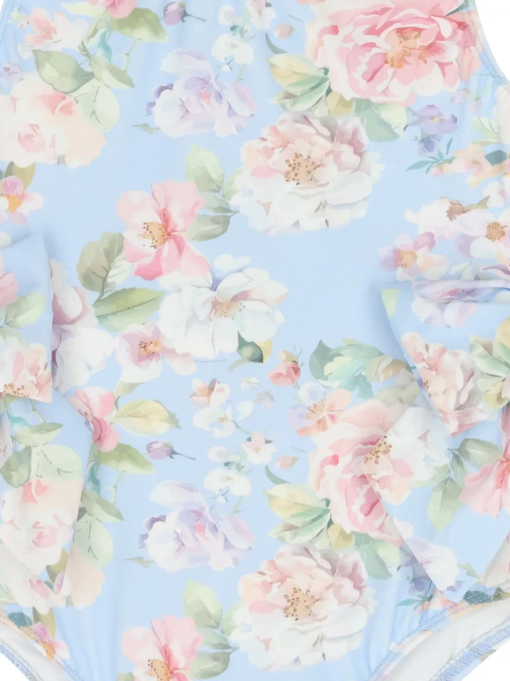 ANGEL'S FACE KIDS Badpak met bloemenprint en strik Blauw