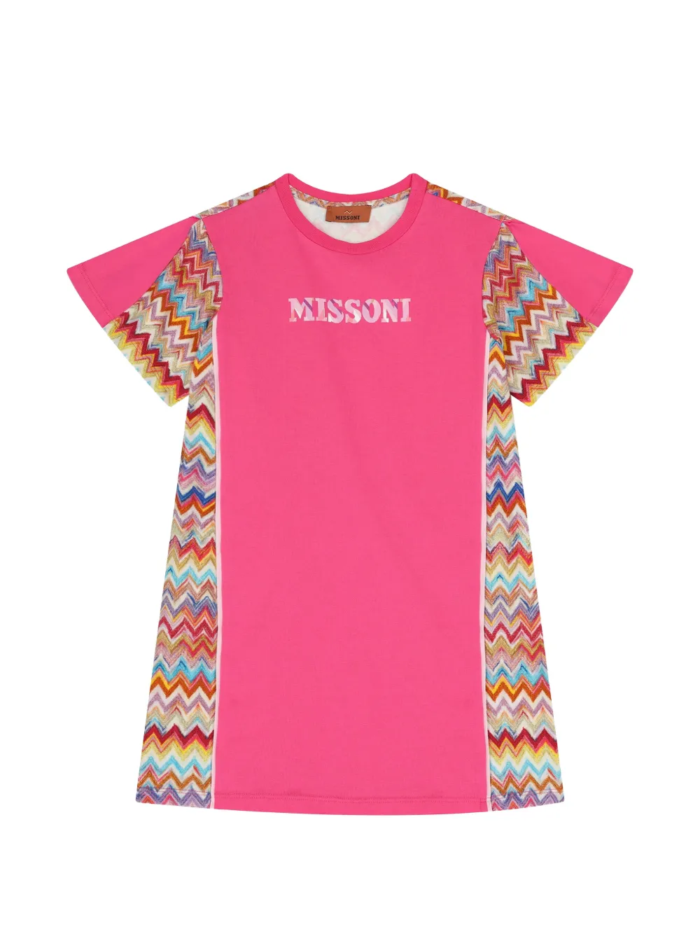 Missoni Kids Abito con motivo a zigzag - Rosa