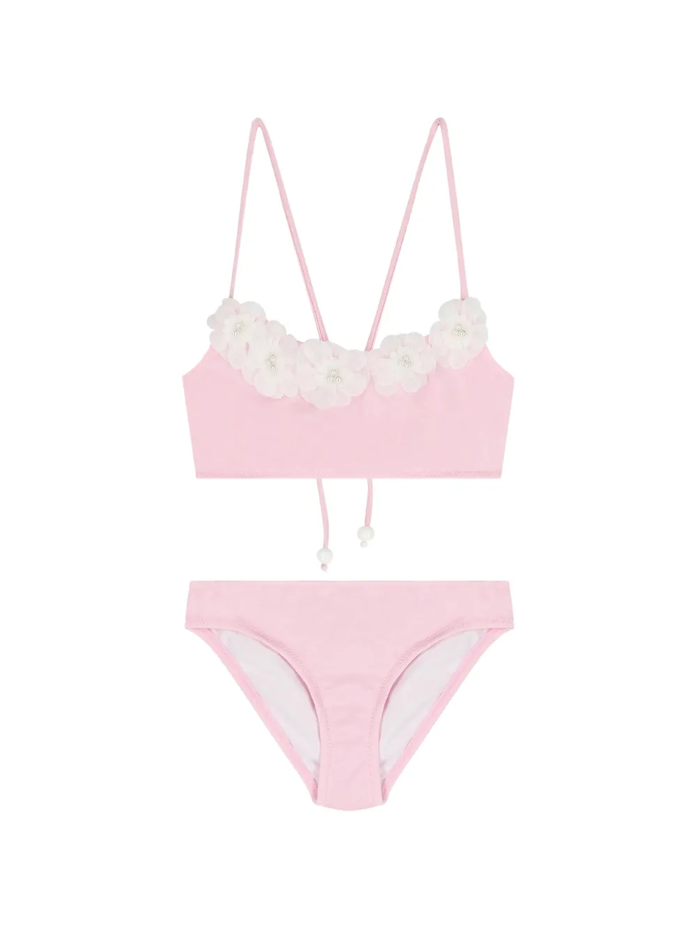 Nessi Byrd Kids Costume intero a fiori - Rosa