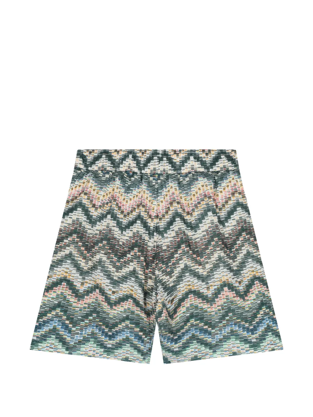 Missoni Kids Zwembroek met zigzag-print Groen