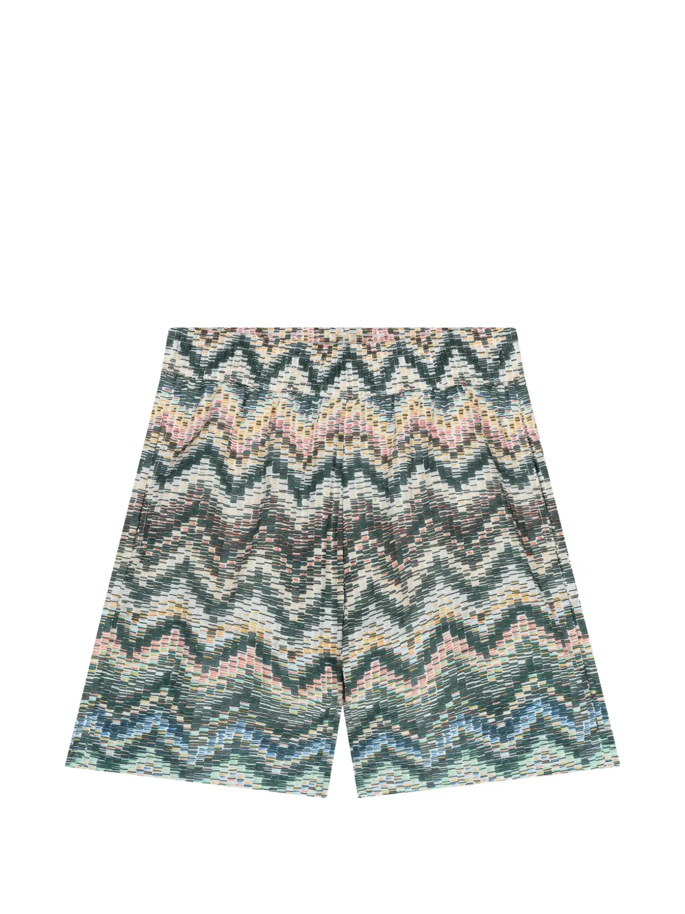 Missoni Kids zig-zag swim shorts - Verde