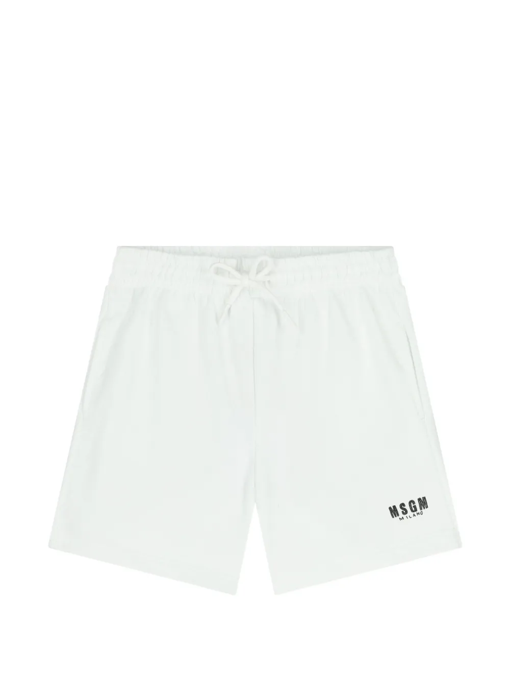 Msgm Kids' Drawstring-fastening Shorts In White