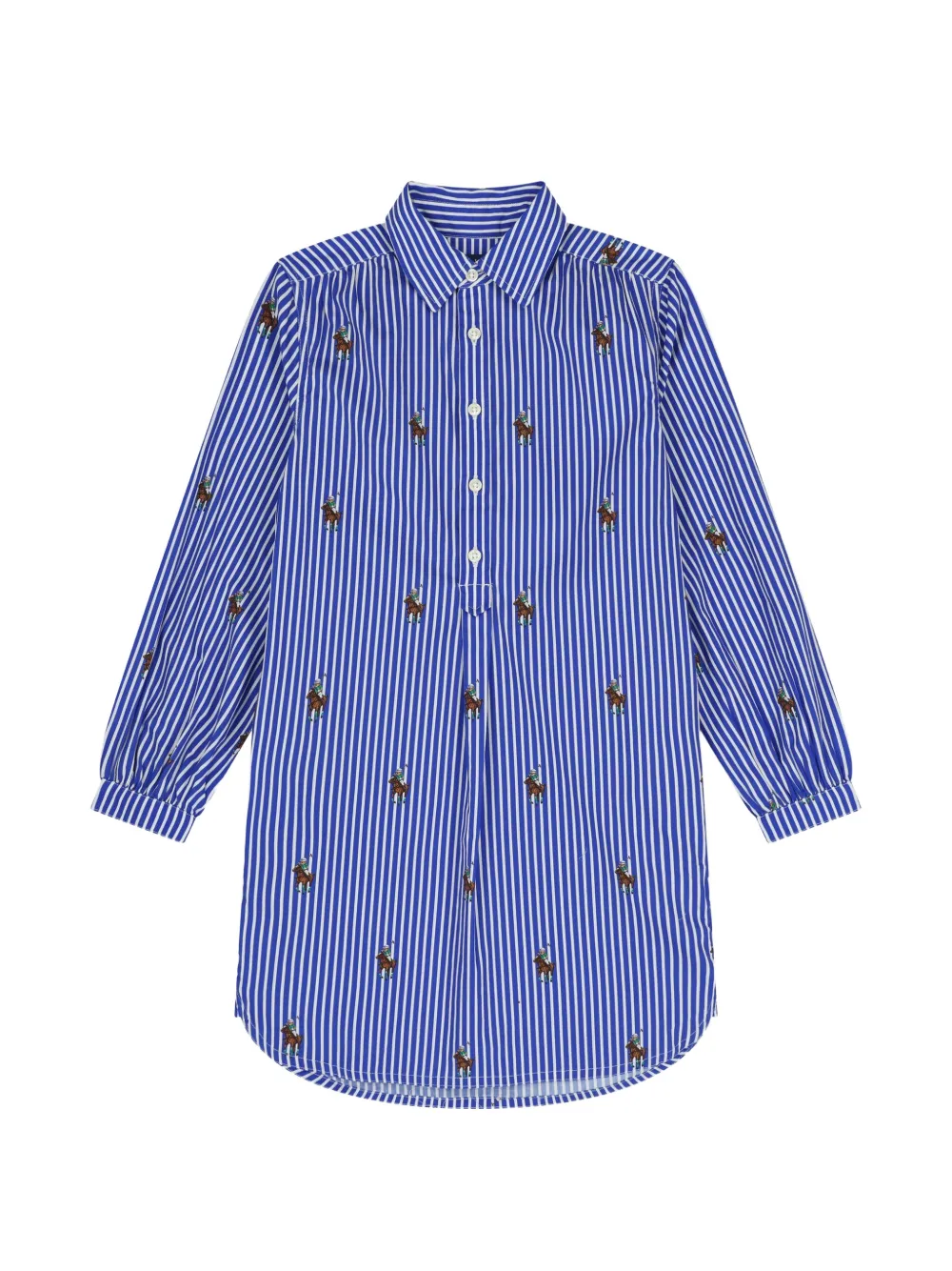 POLO RALPH LAUREN KIDS Polo Bear striped dress - Blu