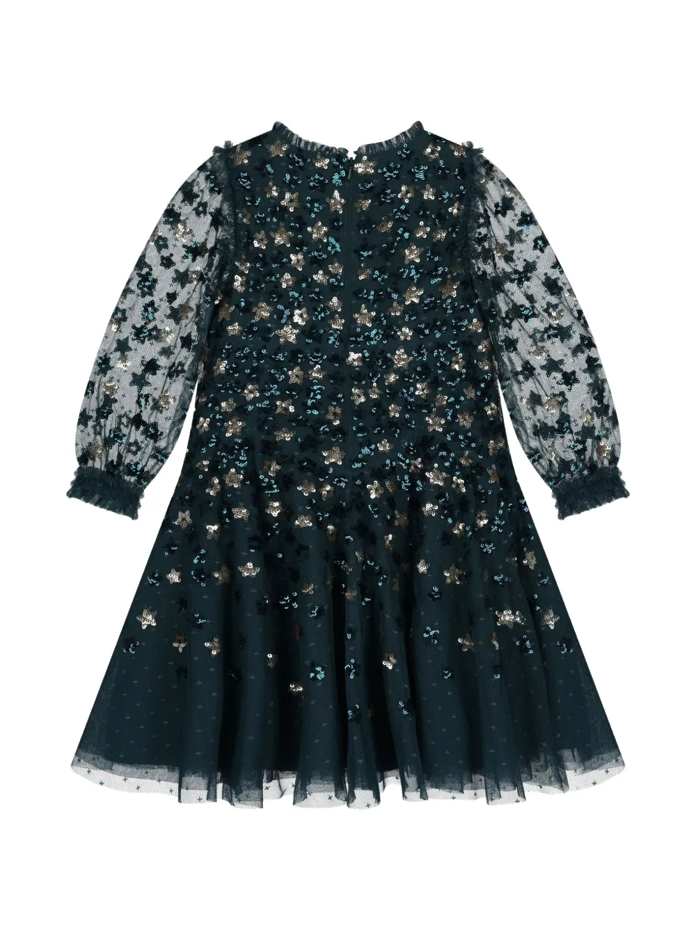 NEEDLE & THREAD KIDS Jurk verfraaid met pailletten Groen