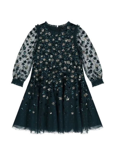 NEEDLE & THREAD KIDS vestido bordado con lentejuelas