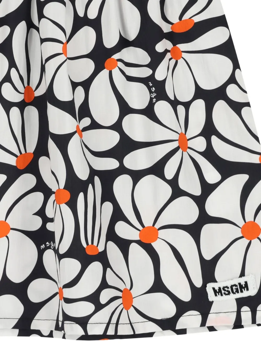 MSGM Kids Jurk met bloemenprint Wit