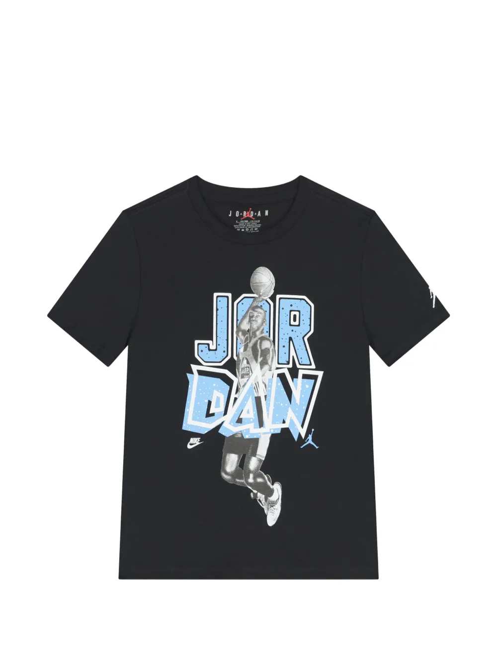 Nike Kids T-shirt Jordan girocollo con stampa - Nero