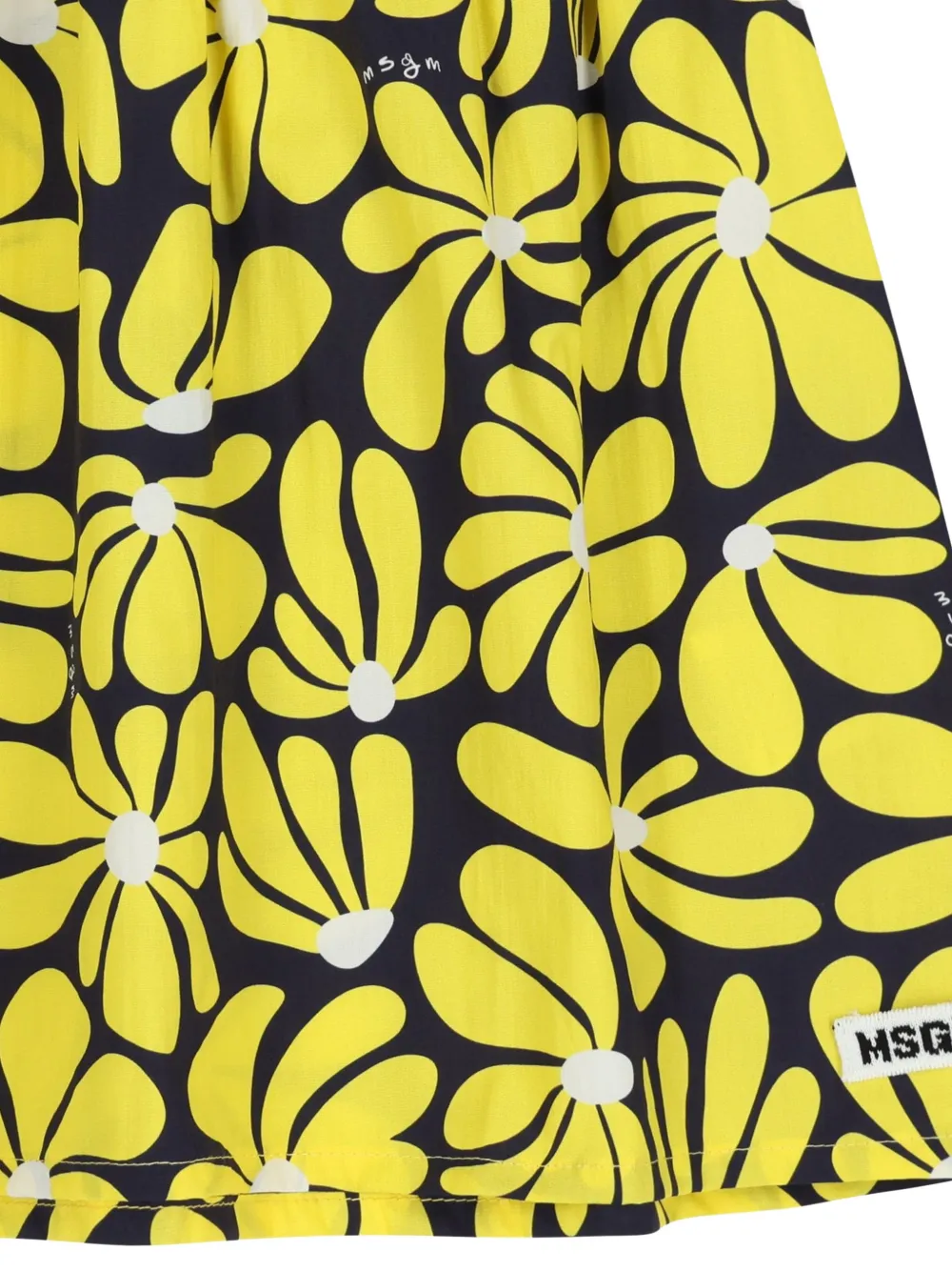  Msgm Kids Floral-print Dress - Yellow 