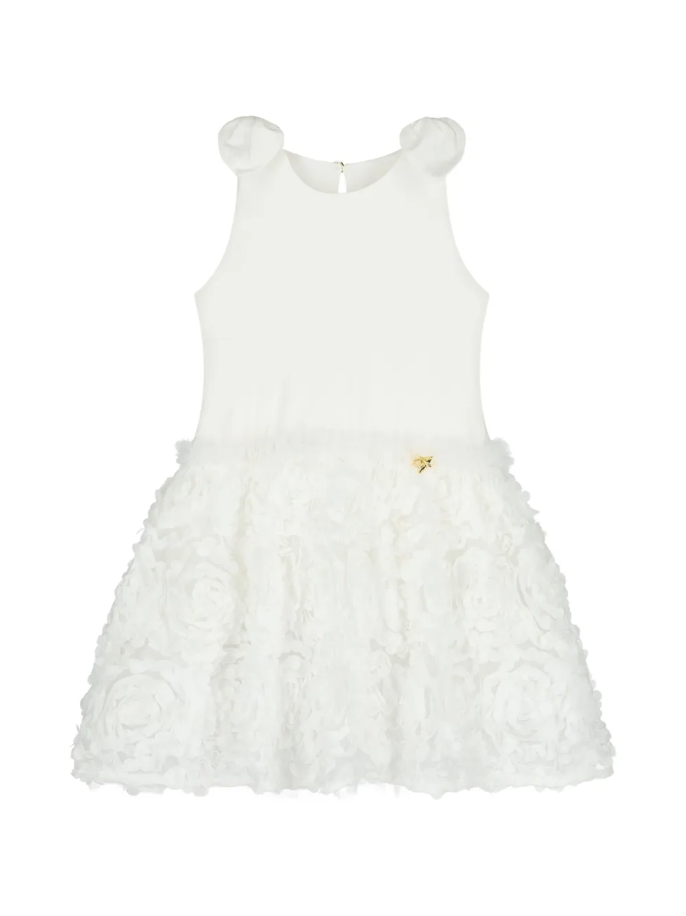 ANGEL'S FACE KIDS Abito con applicazione fiori - Bianco
