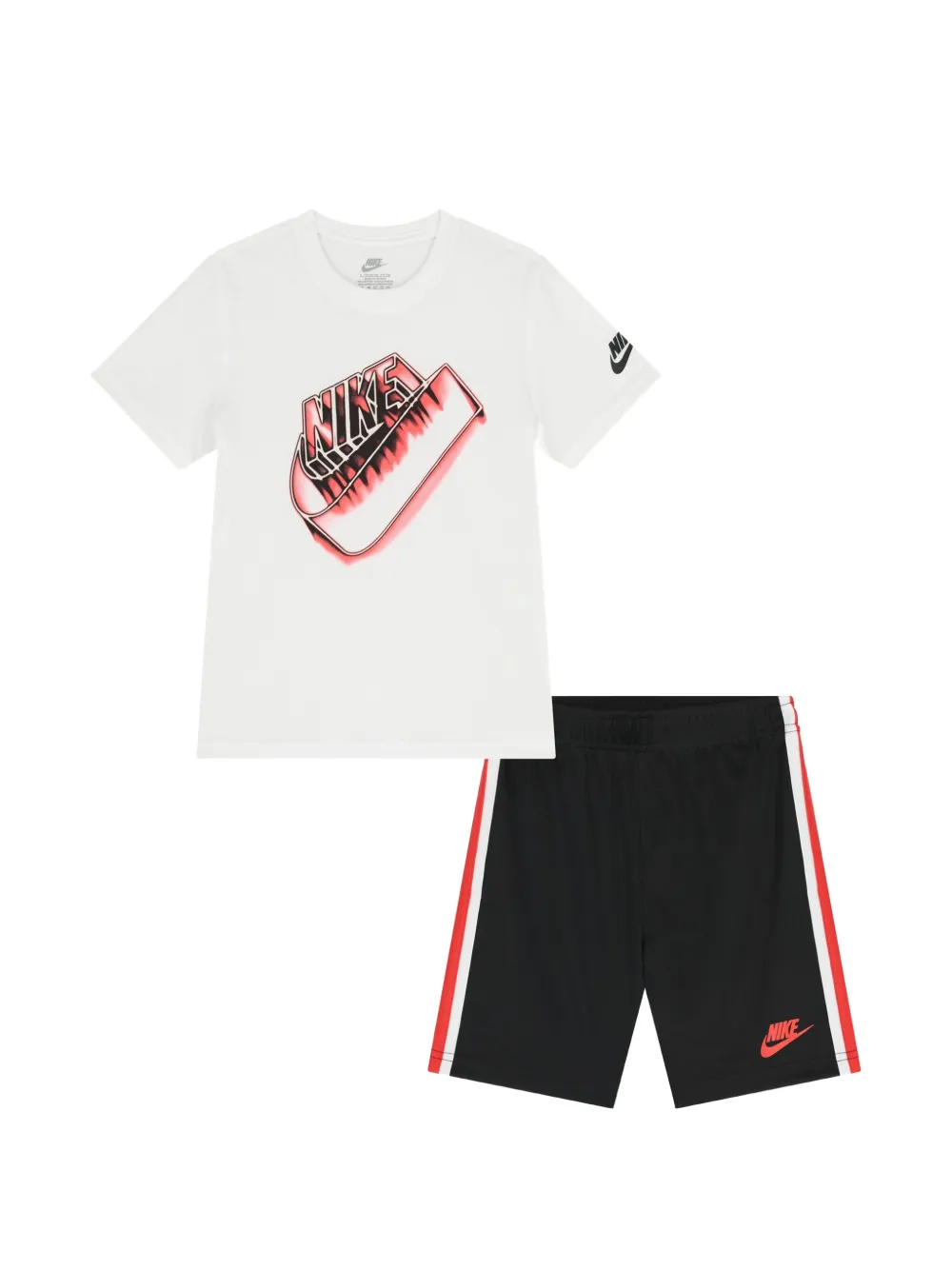 Nike Kids Set shorts con logo - Bianco