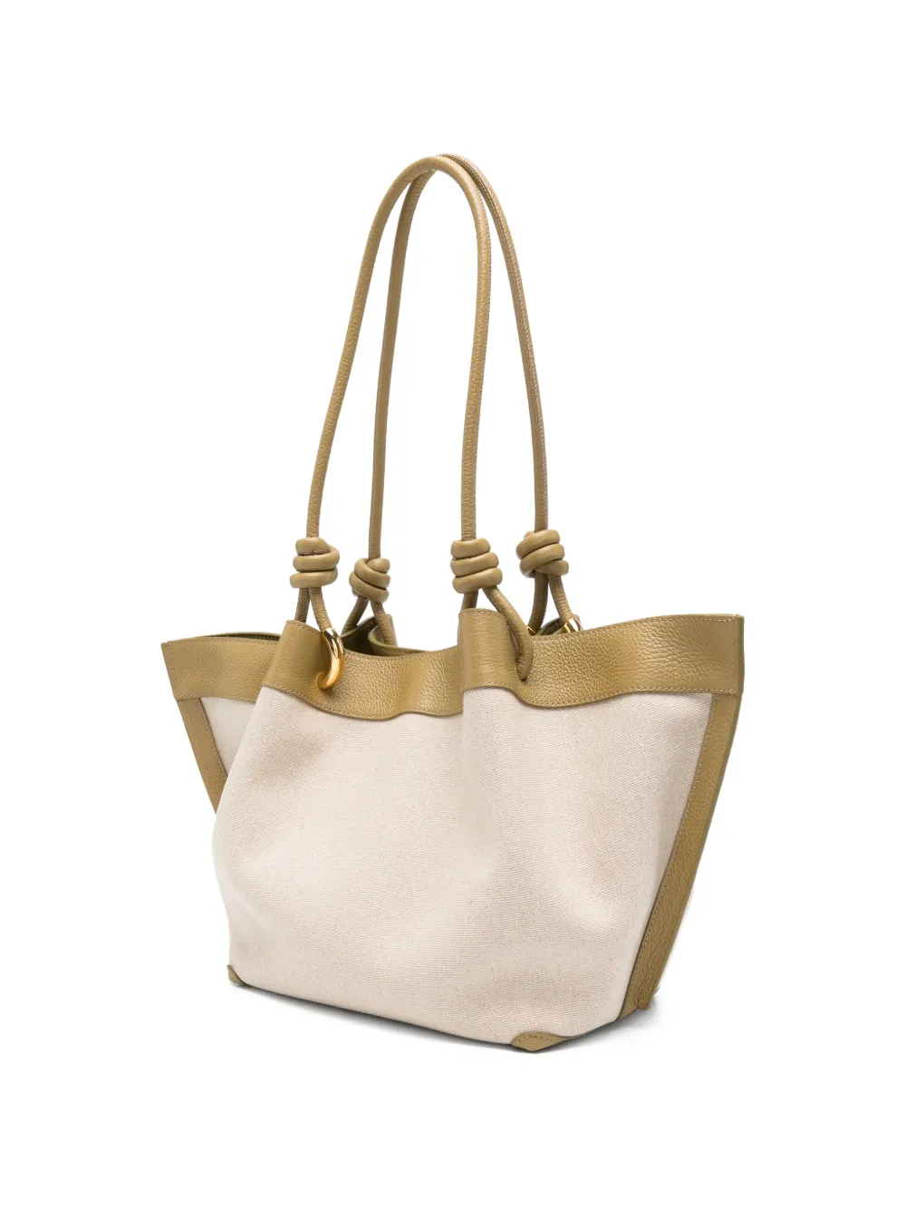 Coccinelle Medium Finn schoudertas met geknoopte band Beige