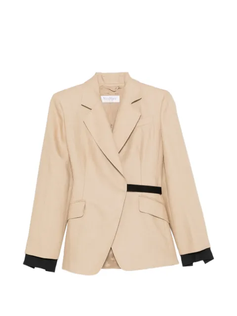 Max Mara Mxsfionda black trim linen blazer