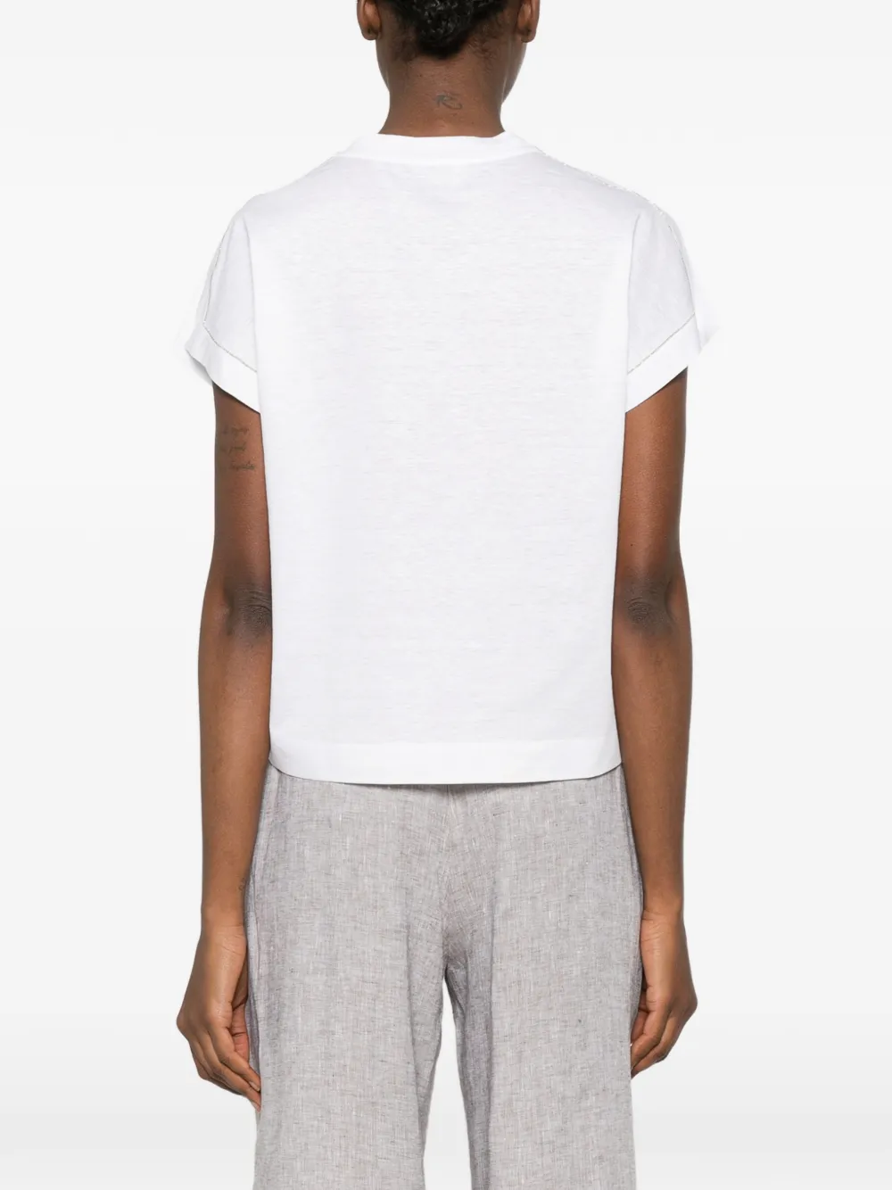 Peserico T-shirt met ronde hals Wit