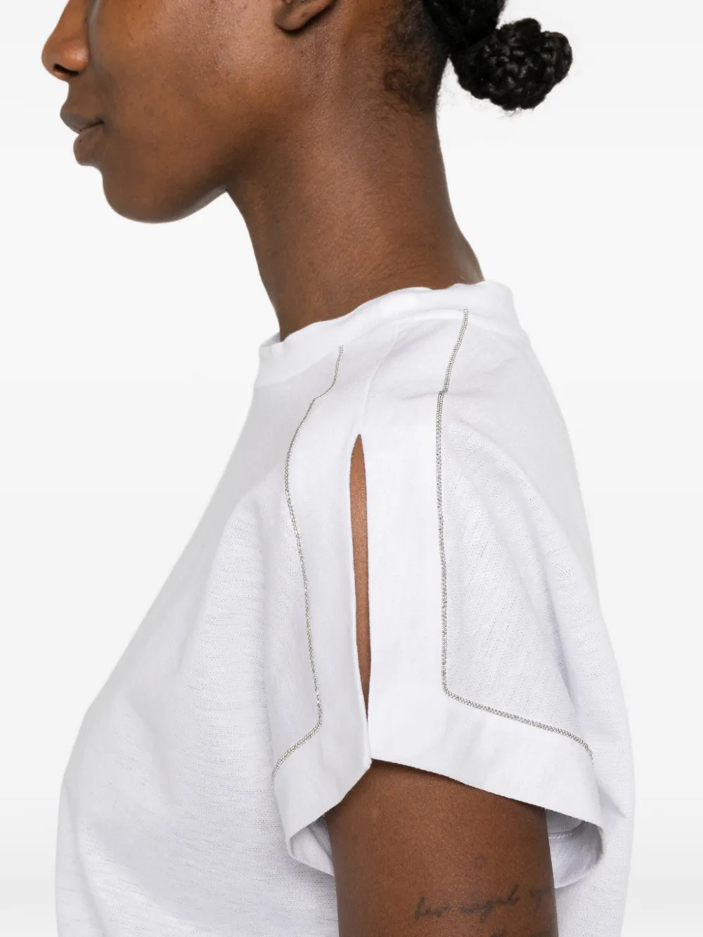 Peserico T-shirt met ronde hals Wit