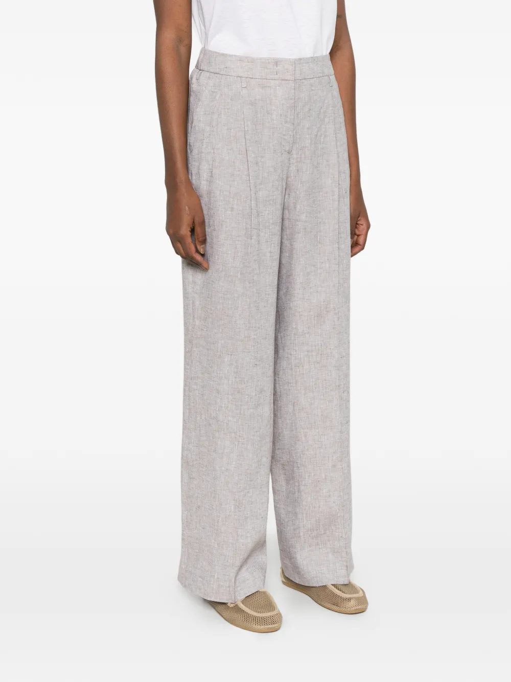 Peserico Broek met plooien Beige