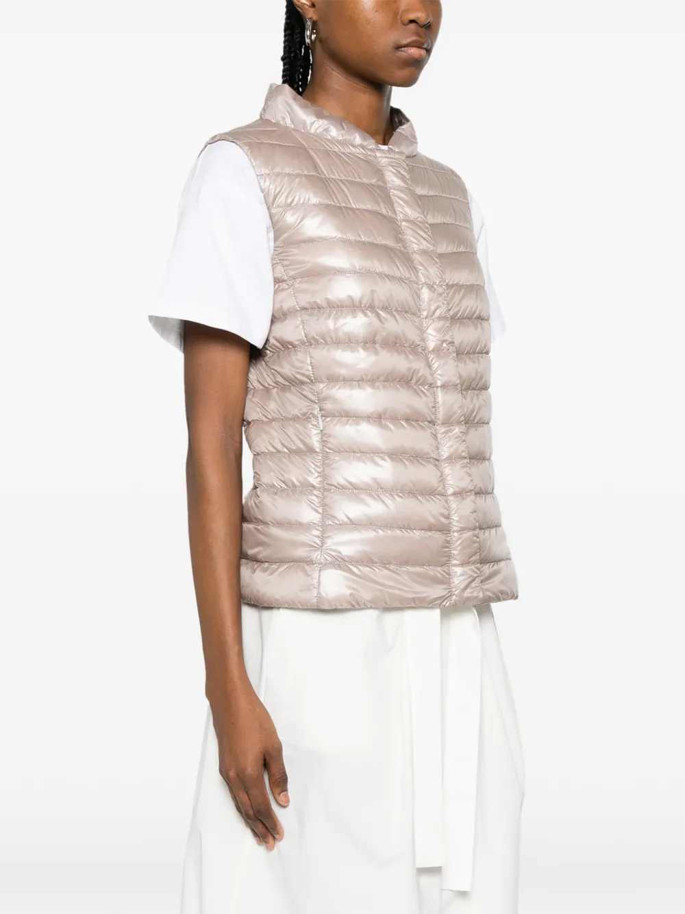 Herno Vera gewatteerde mouwloze bodywarmer Roze