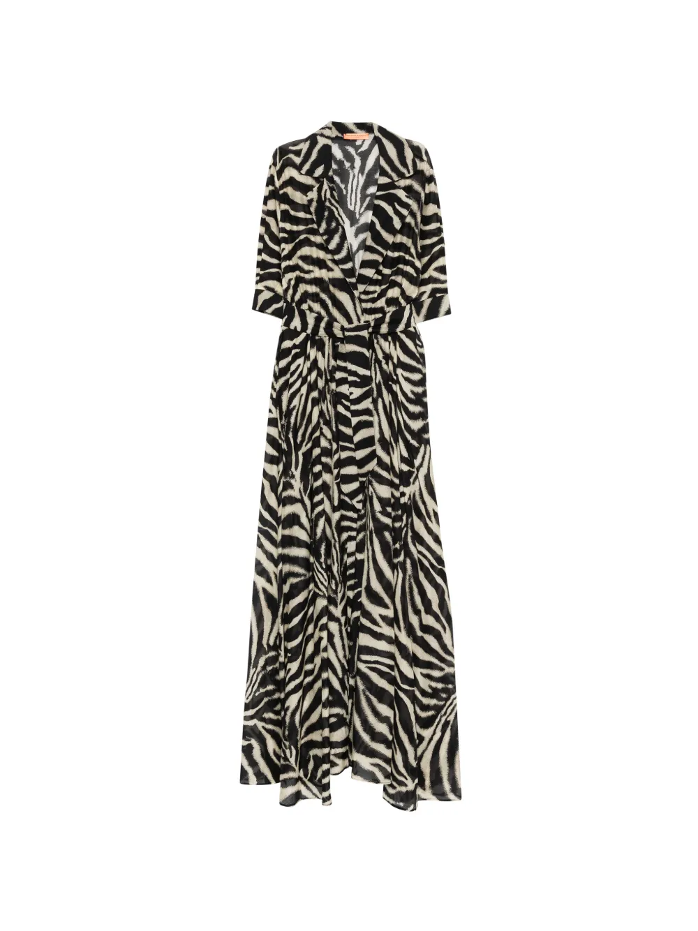 Ermanno Scervino zebra-print maxi shirt dress - Toni neutri
