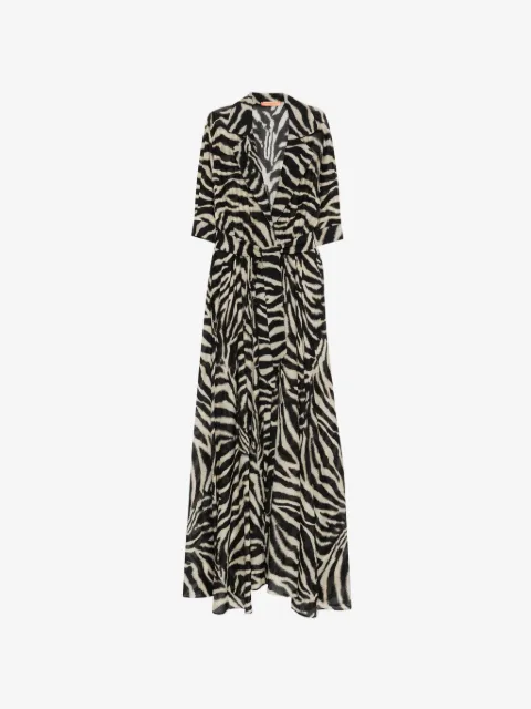 Ermanno Scervino zebra-print maxi shirt dress 