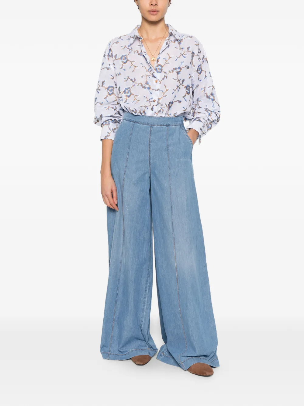  Ermanno Scervino Over Seam-detail Jeans - Blue 
