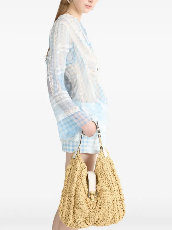 Ermanno Scervino Natural Raffia Shoulder Bag | Yellow | FARFETCH