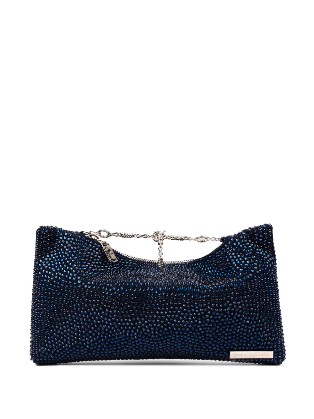 Gemy Maalouf Clutch con cristalli - Blu