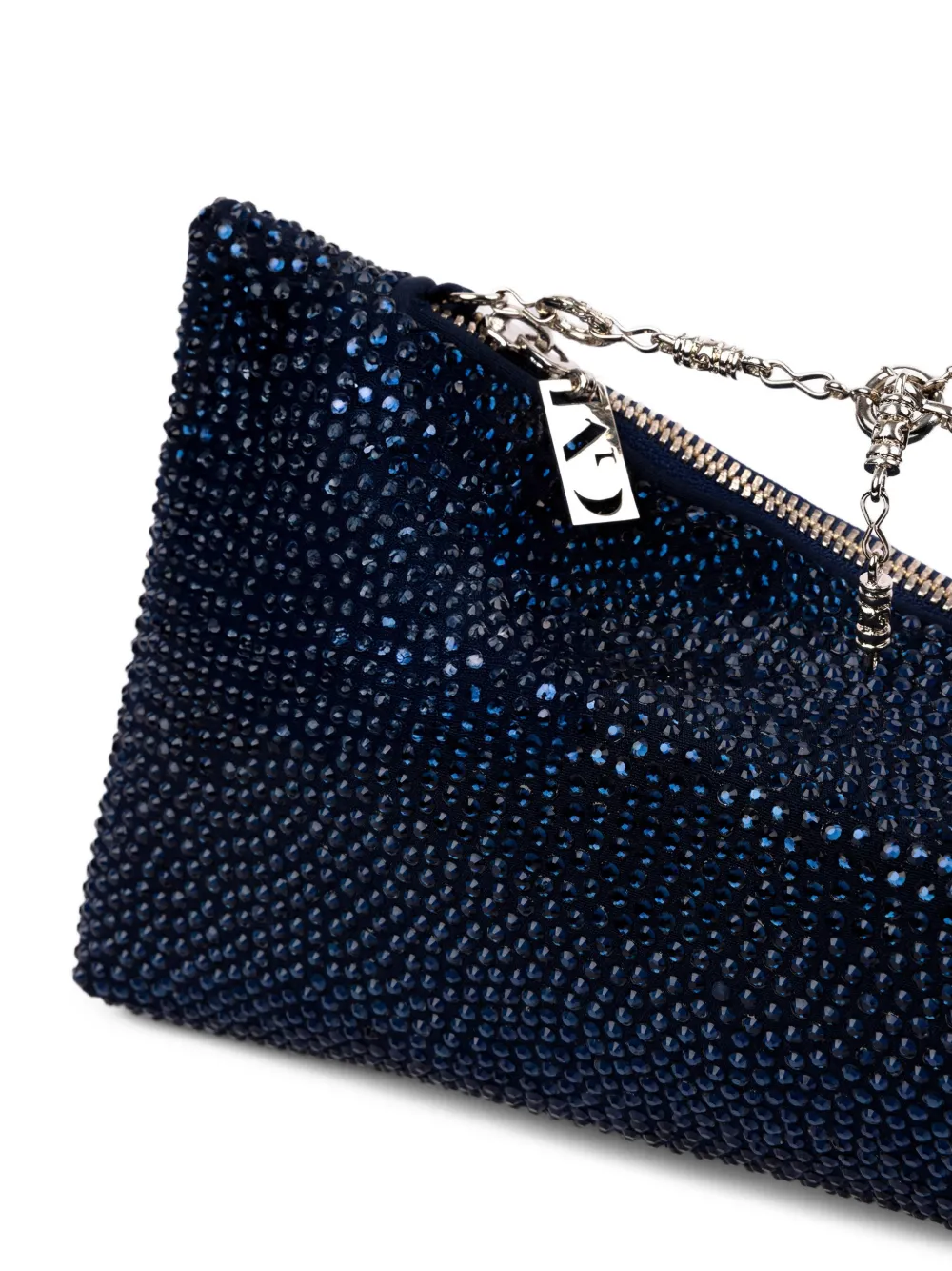Gemy Maalouf Clutch verfraaid met kristallen Blauw