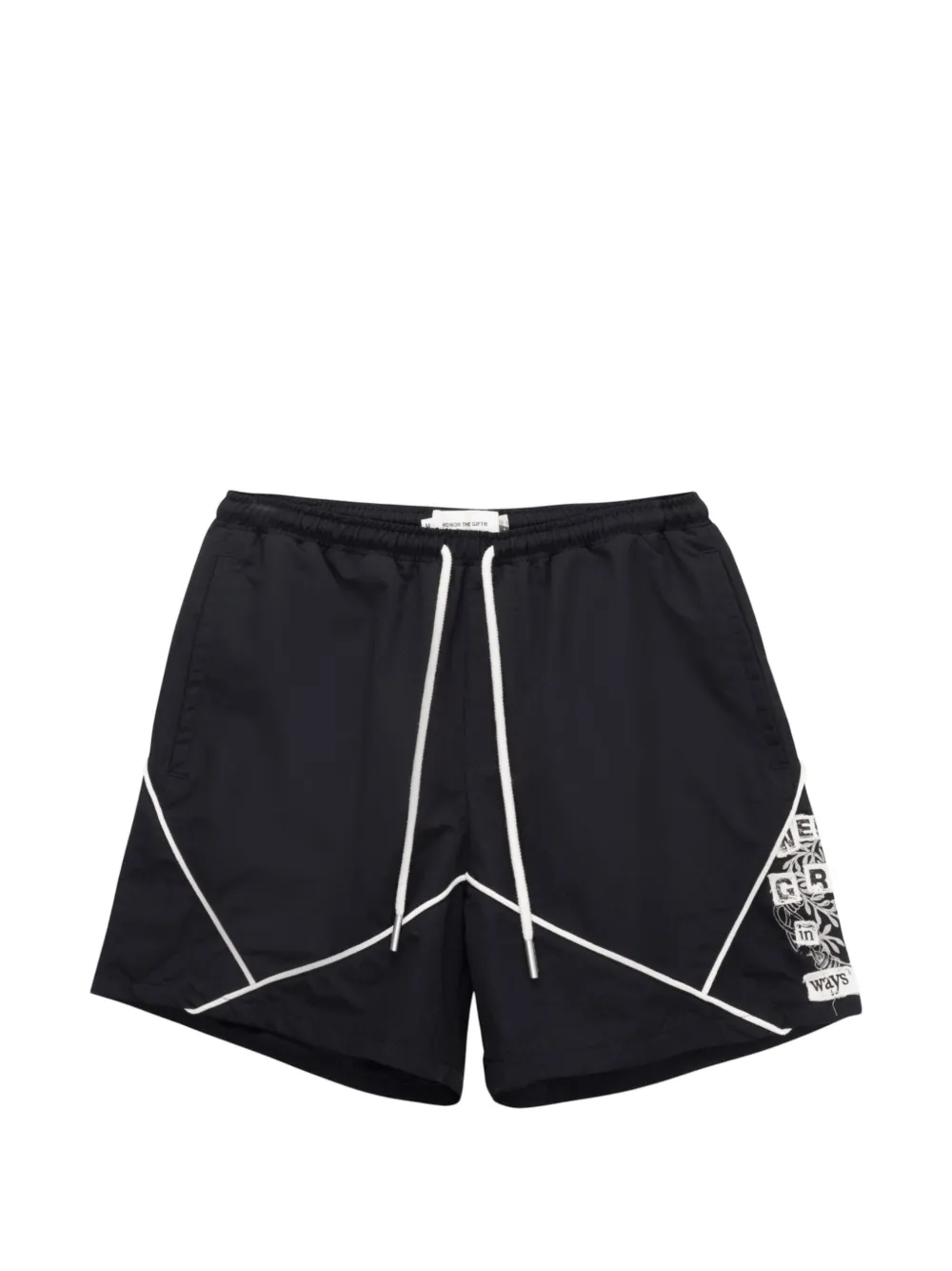 Honor The Gift graphic-print shorts - Nero