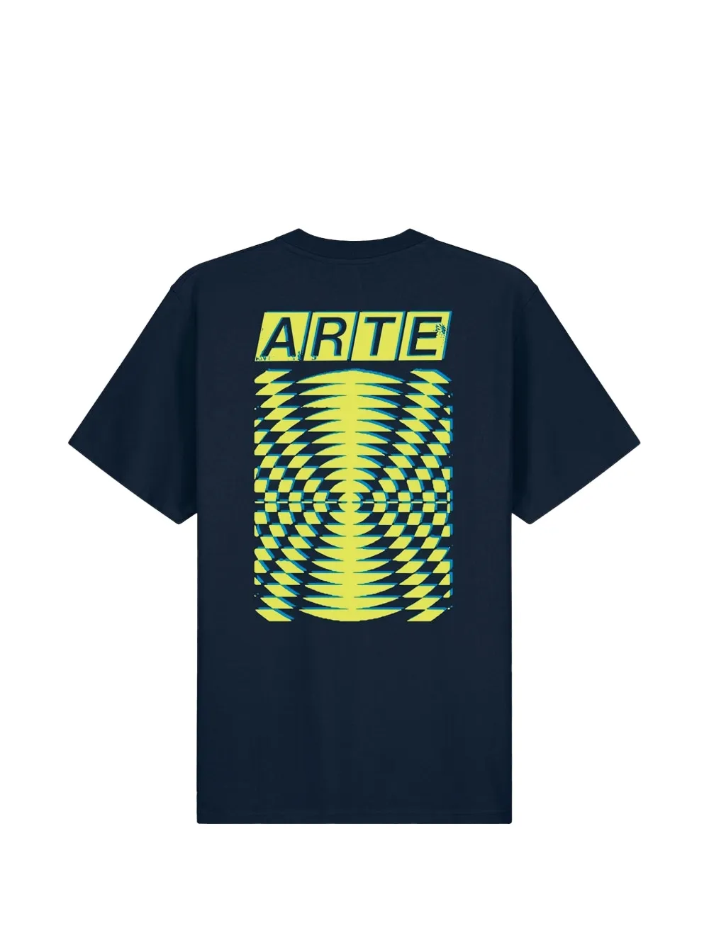 Arte Antwerp Abstract katoenen T-shirt Blauw