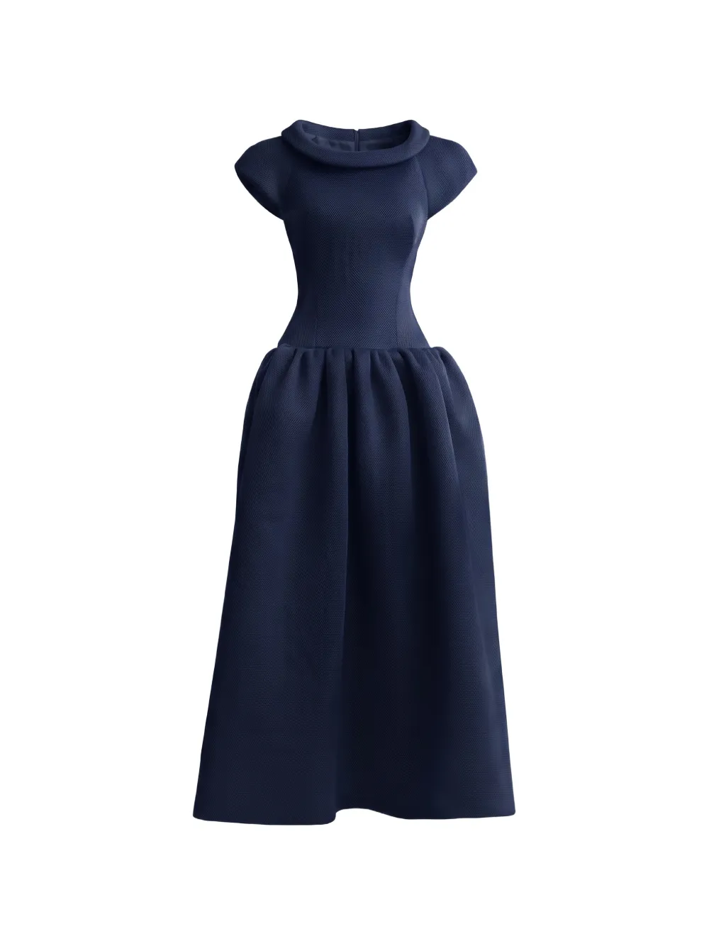 Gemy Maalouf sculpted-neckline drop-waist midi dress