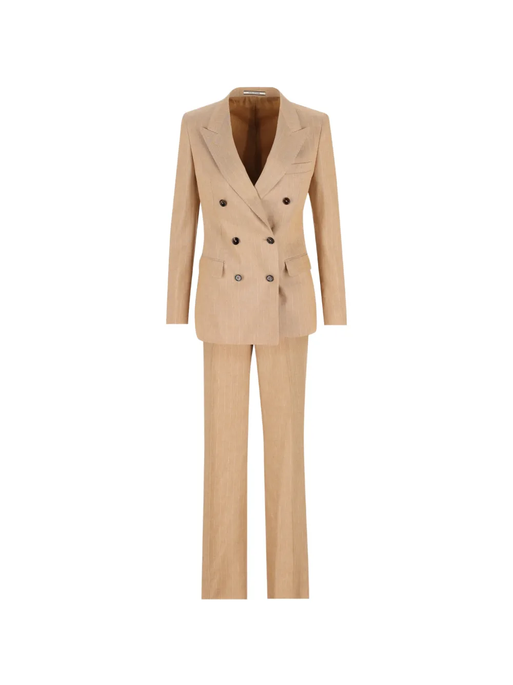 Tagliatore double-breasted striped dress - Nude