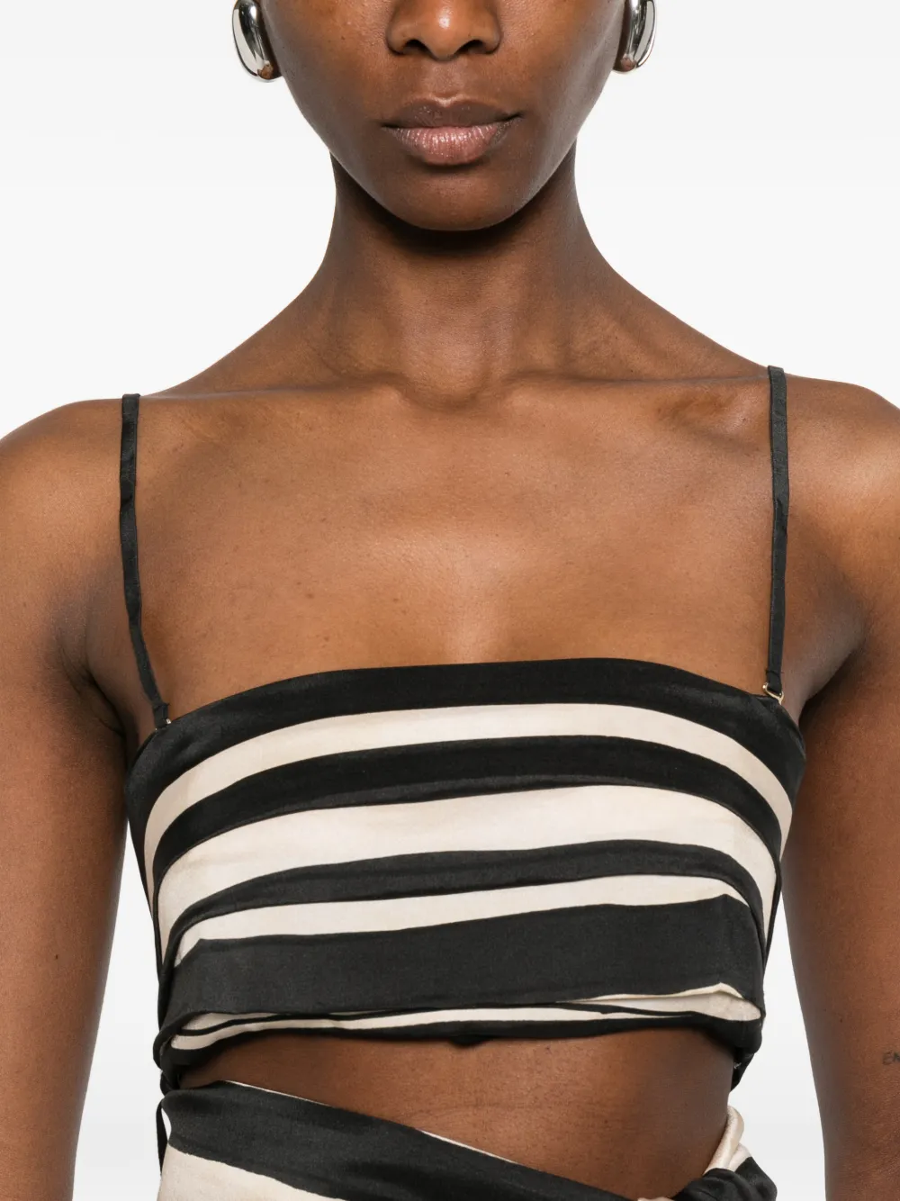 ZIMMERMANN Rebellion gestreepte top Zwart