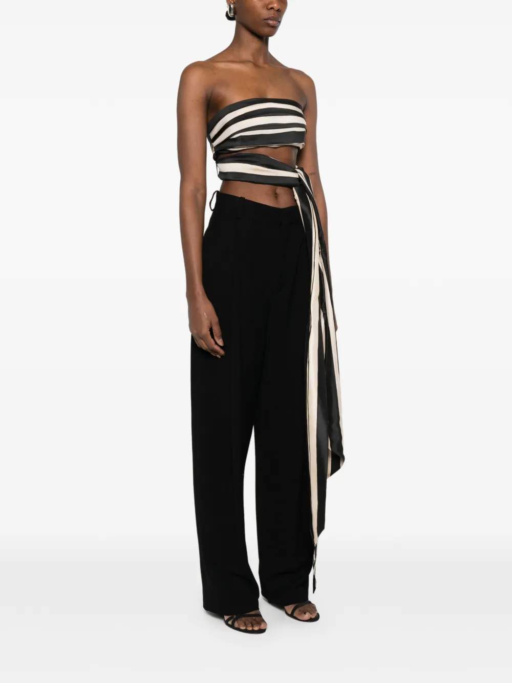  Zimmermann Rebellion Striped Top - Black 