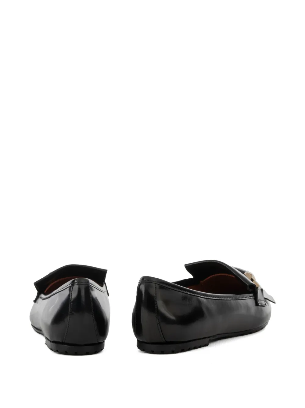  Status Fringe-clamp Leather Ballet Flats - Black 